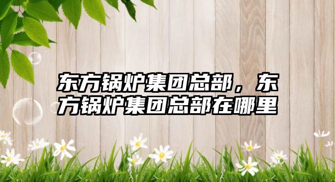 東方鍋爐集團(tuán)總部，東方鍋爐集團(tuán)總部在哪里