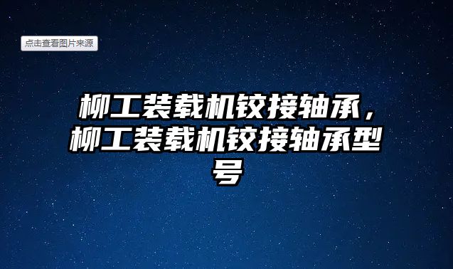 柳工裝載機鉸接軸承，柳工裝載機鉸接軸承型號