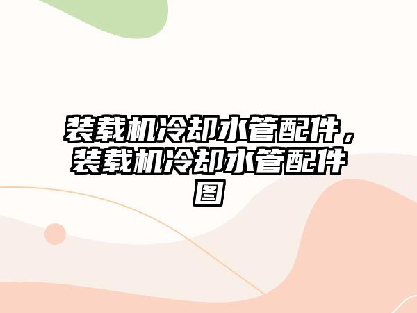 裝載機冷卻水管配件，裝載機冷卻水管配件圖
