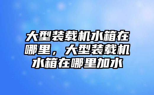 大型裝載機(jī)水箱在哪里，大型裝載機(jī)水箱在哪里加水