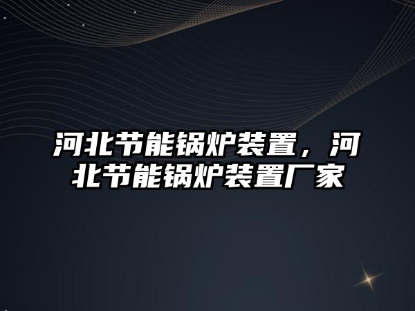 河北節(jié)能鍋爐裝置，河北節(jié)能鍋爐裝置廠(chǎng)家