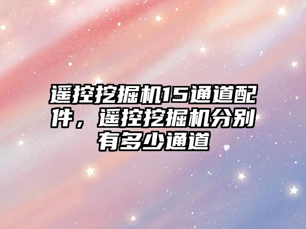 遙控挖掘機15通道配件，遙控挖掘機分別有多少通道