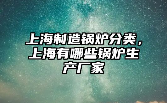 上海制造鍋爐分類，上海有哪些鍋爐生產(chǎn)廠家