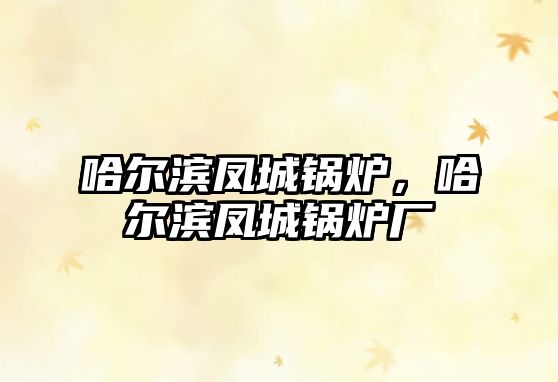哈爾濱鳳城鍋爐，哈爾濱鳳城鍋爐廠