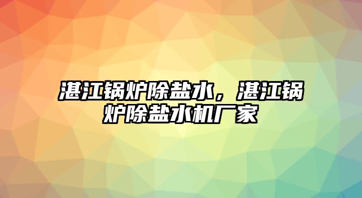 湛江鍋爐除鹽水，湛江鍋爐除鹽水機廠家