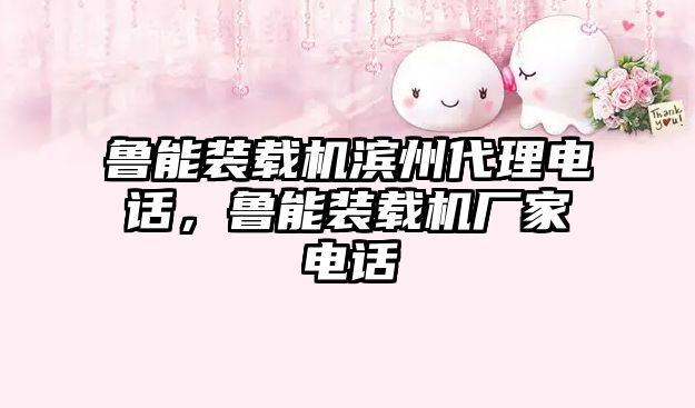 魯能裝載機濱州代理電話，魯能裝載機廠家電話