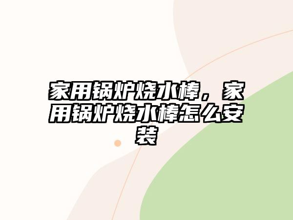 家用鍋爐燒水棒，家用鍋爐燒水棒怎么安裝