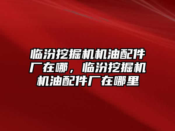 臨汾挖掘機(jī)機(jī)油配件廠在哪，臨汾挖掘機(jī)機(jī)油配件廠在哪里