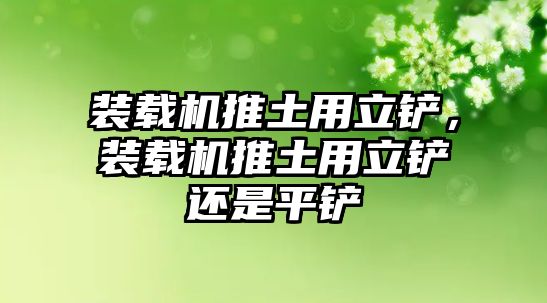 裝載機(jī)推土用立鏟，裝載機(jī)推土用立鏟還是平鏟