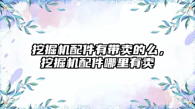 挖掘機(jī)配件有帶賣的么，挖掘機(jī)配件哪里有賣