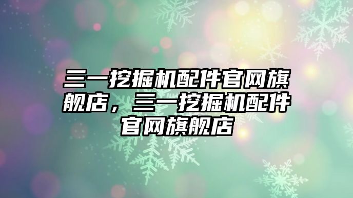 三一挖掘機(jī)配件官網(wǎng)旗艦店，三一挖掘機(jī)配件官網(wǎng)旗艦店