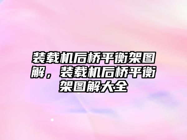 裝載機(jī)后橋平衡架圖解，裝載機(jī)后橋平衡架圖解大全