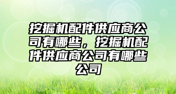 挖掘機(jī)配件供應(yīng)商公司有哪些，挖掘機(jī)配件供應(yīng)商公司有哪些公司