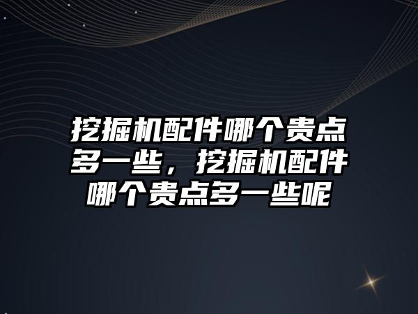 挖掘機配件哪個貴點多一些，挖掘機配件哪個貴點多一些呢