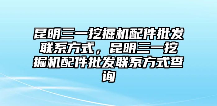 昆明三一挖掘機配件批發(fā)聯(lián)系方式，昆明三一挖掘機配件批發(fā)聯(lián)系方式查詢