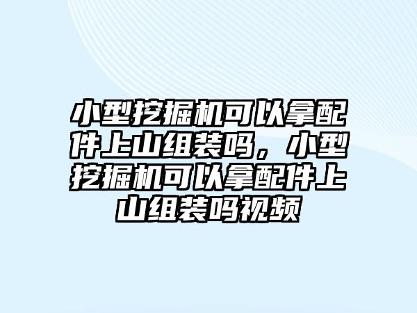 小型挖掘機(jī)可以拿配件上山組裝嗎，小型挖掘機(jī)可以拿配件上山組裝嗎視頻
