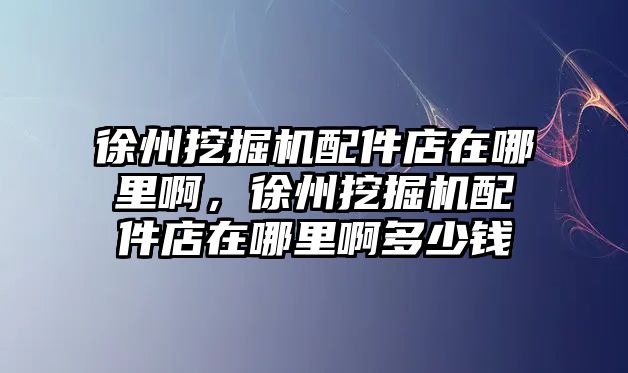 徐州挖掘機(jī)配件店在哪里啊，徐州挖掘機(jī)配件店在哪里啊多少錢(qián)