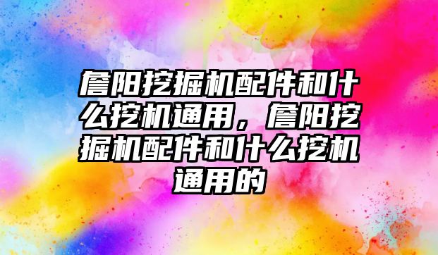 詹陽挖掘機配件和什么挖機通用，詹陽挖掘機配件和什么挖機通用的