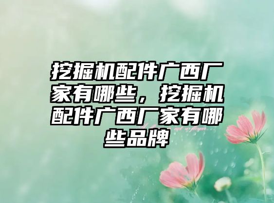 挖掘機(jī)配件廣西廠家有哪些，挖掘機(jī)配件廣西廠家有哪些品牌