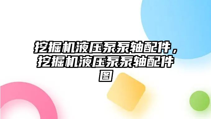 挖掘機(jī)液壓泵泵軸配件，挖掘機(jī)液壓泵泵軸配件圖