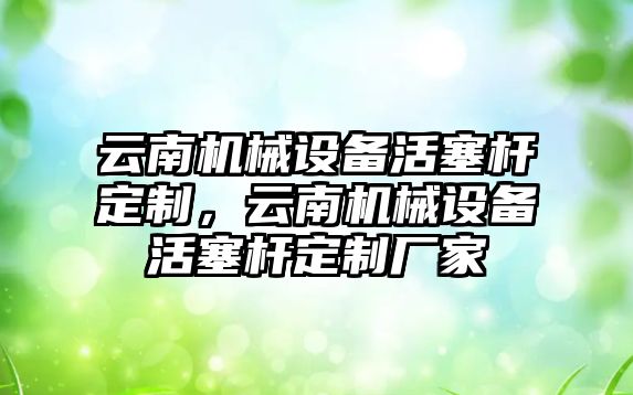 云南機(jī)械設(shè)備活塞桿定制，云南機(jī)械設(shè)備活塞桿定制廠家