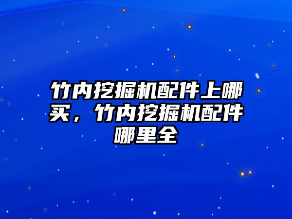 竹內(nèi)挖掘機(jī)配件上哪買，竹內(nèi)挖掘機(jī)配件哪里全