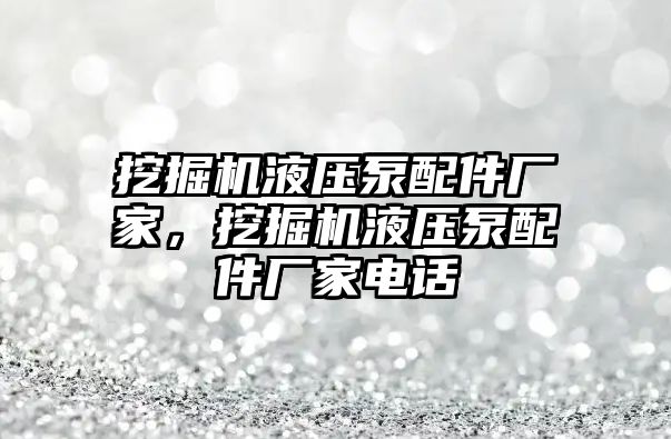 挖掘機液壓泵配件廠家，挖掘機液壓泵配件廠家電話