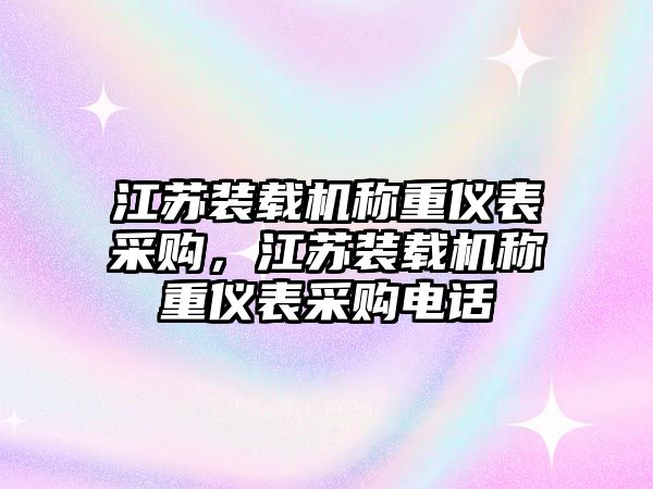 江蘇裝載機稱重儀表采購，江蘇裝載機稱重儀表采購電話
