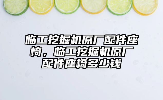臨工挖掘機原廠配件座椅，臨工挖掘機原廠配件座椅多少錢