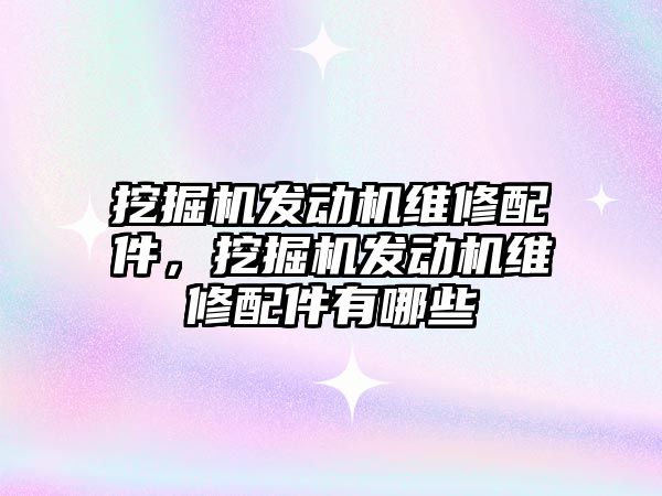 挖掘機(jī)發(fā)動(dòng)機(jī)維修配件，挖掘機(jī)發(fā)動(dòng)機(jī)維修配件有哪些