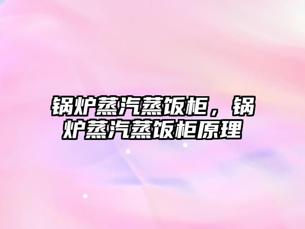 鍋爐蒸汽蒸飯柜，鍋爐蒸汽蒸飯柜原理