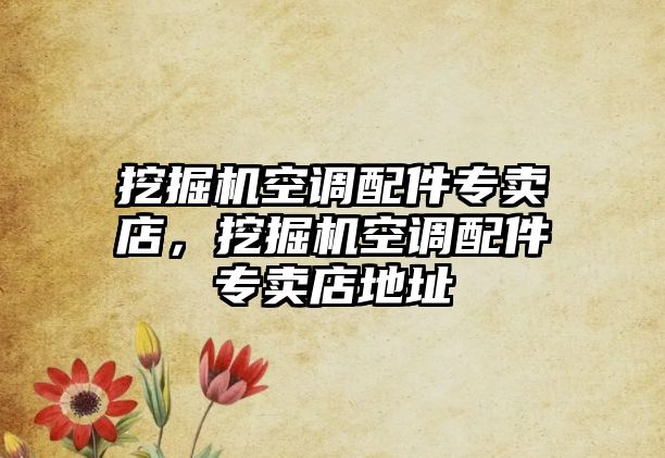 挖掘機(jī)空調(diào)配件專賣(mài)店，挖掘機(jī)空調(diào)配件專賣(mài)店地址