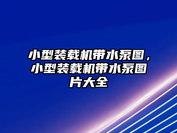 小型裝載機帶水泵圖，小型裝載機帶水泵圖片大全