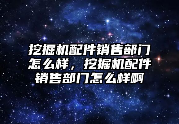 挖掘機(jī)配件銷售部門怎么樣，挖掘機(jī)配件銷售部門怎么樣啊