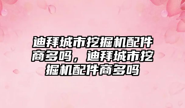 迪拜城市挖掘機(jī)配件商多嗎，迪拜城市挖掘機(jī)配件商多嗎