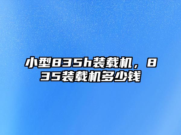 小型835h裝載機(jī)，835裝載機(jī)多少錢