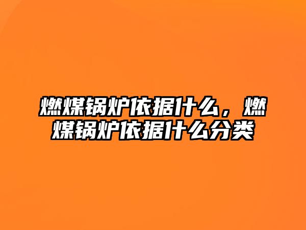 燃煤鍋爐依據(jù)什么，燃煤鍋爐依據(jù)什么分類