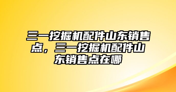 三一挖掘機(jī)配件山東銷售點(diǎn)，三一挖掘機(jī)配件山東銷售點(diǎn)在哪