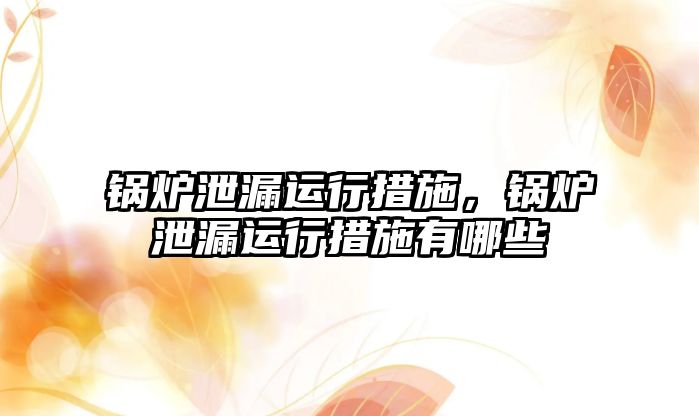鍋爐泄漏運(yùn)行措施，鍋爐泄漏運(yùn)行措施有哪些