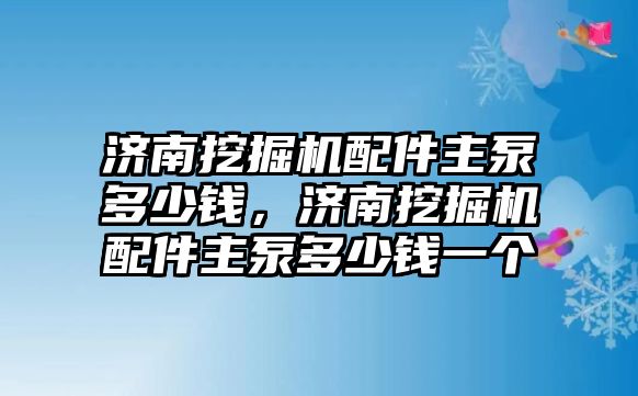 濟(jì)南挖掘機(jī)配件主泵多少錢，濟(jì)南挖掘機(jī)配件主泵多少錢一個(gè)