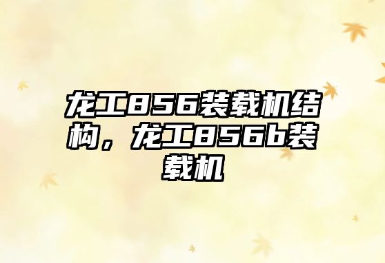 龍工856裝載機結構，龍工856b裝載機