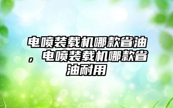 電噴裝載機哪款省油，電噴裝載機哪款省油耐用