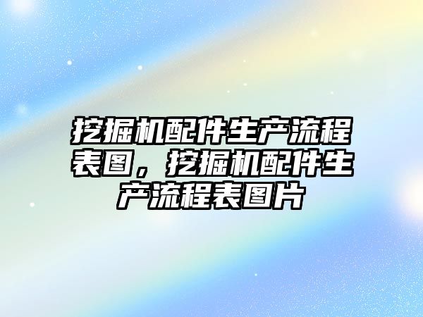 挖掘機配件生產(chǎn)流程表圖，挖掘機配件生產(chǎn)流程表圖片