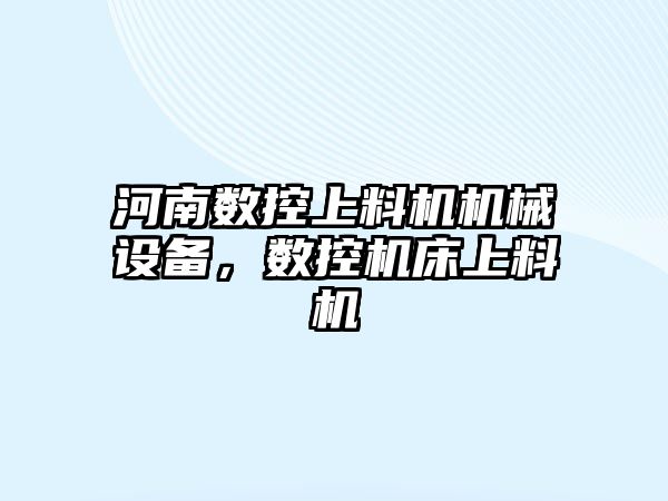 河南數(shù)控上料機機械設(shè)備，數(shù)控機床上料機