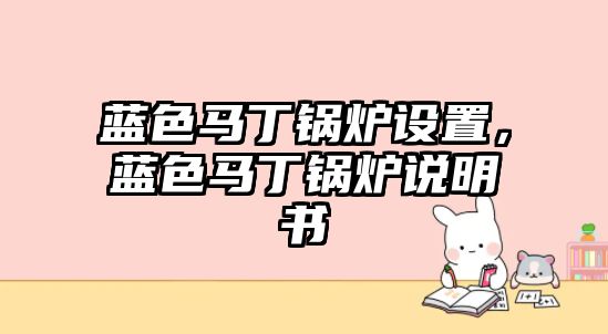 藍色馬丁鍋爐設(shè)置，藍色馬丁鍋爐說明書
