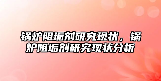 鍋爐阻垢劑研究現(xiàn)狀，鍋爐阻垢劑研究現(xiàn)狀分析