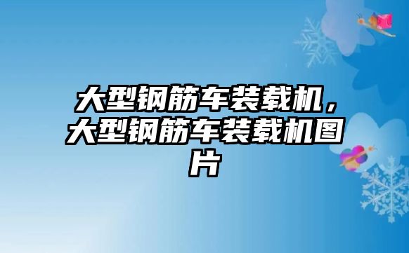 大型鋼筋車裝載機(jī)，大型鋼筋車裝載機(jī)圖片