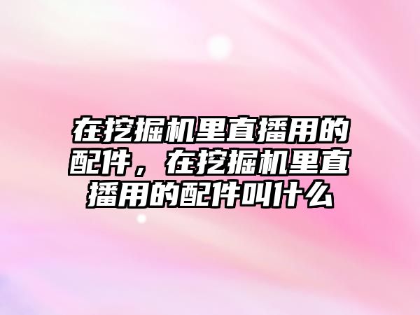 在挖掘機里直播用的配件，在挖掘機里直播用的配件叫什么