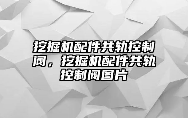 挖掘機配件共軌控制閥，挖掘機配件共軌控制閥圖片
