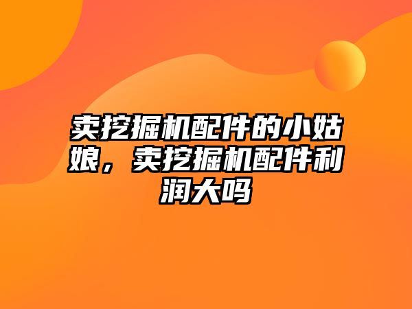 賣挖掘機(jī)配件的小姑娘，賣挖掘機(jī)配件利潤大嗎